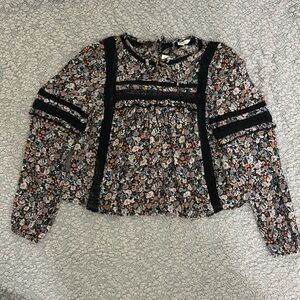 American eagle floral long sleeve top size XS